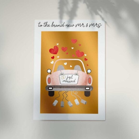 Čestitka "Just Married" oznake ART45371 Zlatara AS