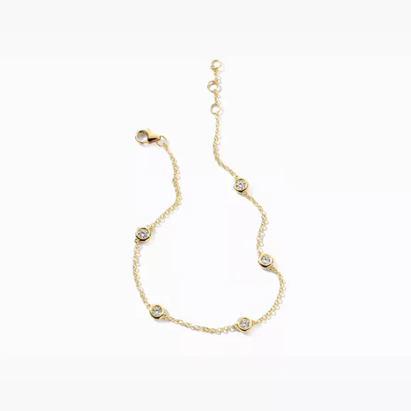 Zlatna narukvica LG2002Y Narukvica od 14k zlata sa laboratorijskim dijamantima