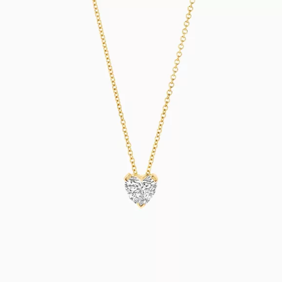 LG3011Y ogrlica od žutog zlata sa laboratorijskim dijamantom u obliku srca