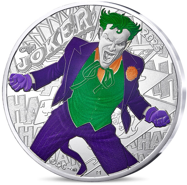 Investiciono srebro, 999, kolekcionarski i numizmatčki, film batman joker, kolorizovani srebrnjak Investiciono srebro, 999, kolekcionarski i numizmatčki poklon, dc comics, batmen - joker, kolorizovani srebrnjak