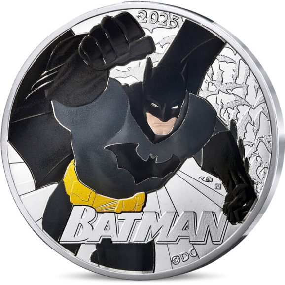 Investiciono srebro, 999, kolekcionarski i numizmatčki poklon, DC Comics, Batmen, kolorizovani srebrnjak