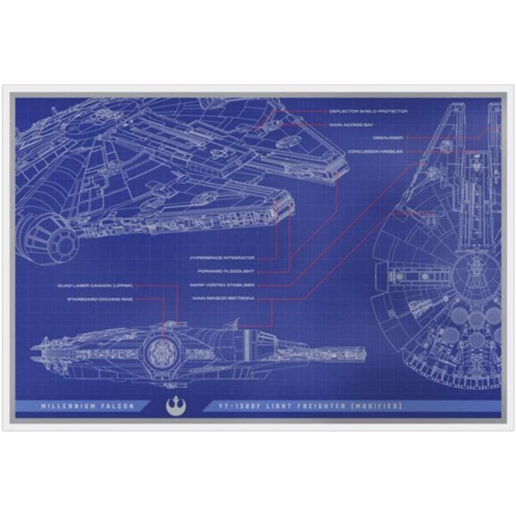 Investiciono srebro, 999, kolekcionarski i numizmatčki poklon, disney: star wars: millennium falcon, srebrni poster, poklon za star wars fanove