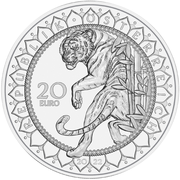 Investiciono srebro, 999, kolekcionarski i numizmatčki poklon, münze österreich: asia – strength of the tiger