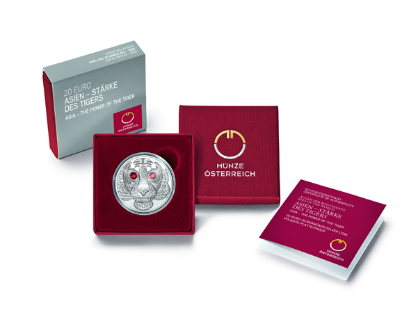 Investiciono srebro, 999, kolekcionarski i numizmatčki poklon, münze österreich: asia – strength of the tiger