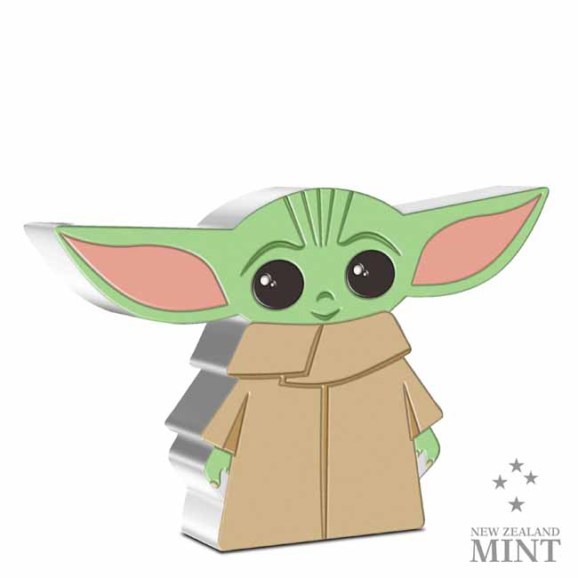 Investiciono srebro, 999, kolekcionarski i numizmatčki poklon, disney: chibi: baby yoda grogu poklon za star wars fanove