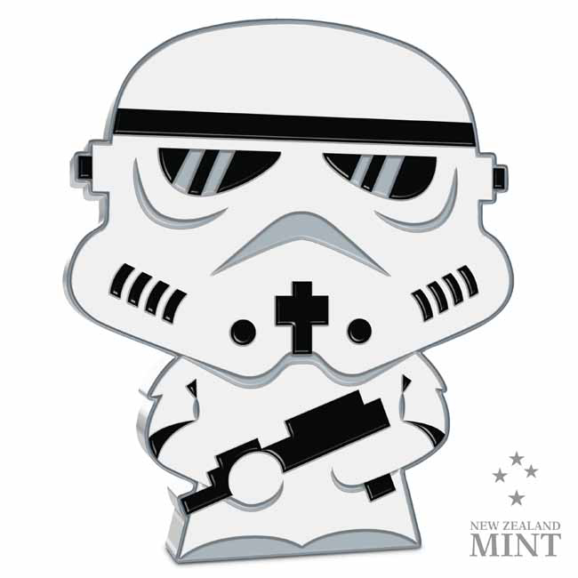 Investiciono srebro, 999, kolekcionarski i numizmatčki poklon, disney: chibi: stormtrooper, poklon za star wars fanove