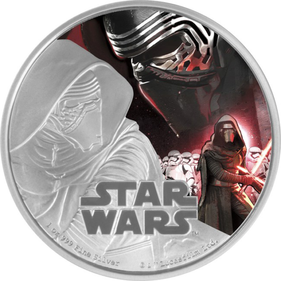 Pakovanje za investiciono srebro, 999, kolekcionarski i numizmatčki poklon, disney: star wars: kylo ren, poklon za star wars fanove
