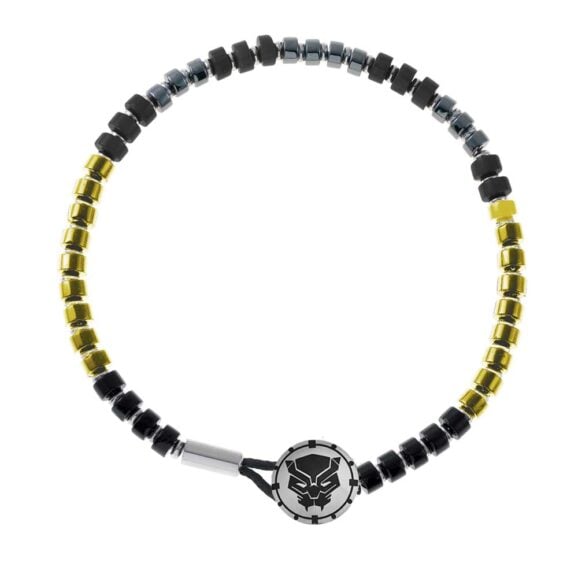 Narukvica za decu sa amblemom black panther – marvel nakit od nerđajućeg čelika