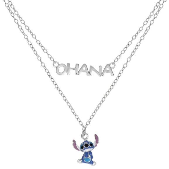Srebrna ogrlica za decu sa motivom Stitch, 925 srebro, sa emajlom, Disney