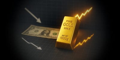 Rast cene zlatna poluga i dolar koji propada