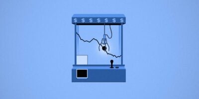 Claw mašina koja grabi tačku koja predstavlja spot cenu